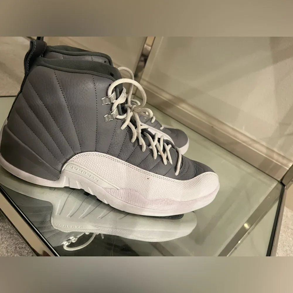 Jordan 12 Stealth 2022 Size 12 Pre-Owned СТ8013-015 Grey White
